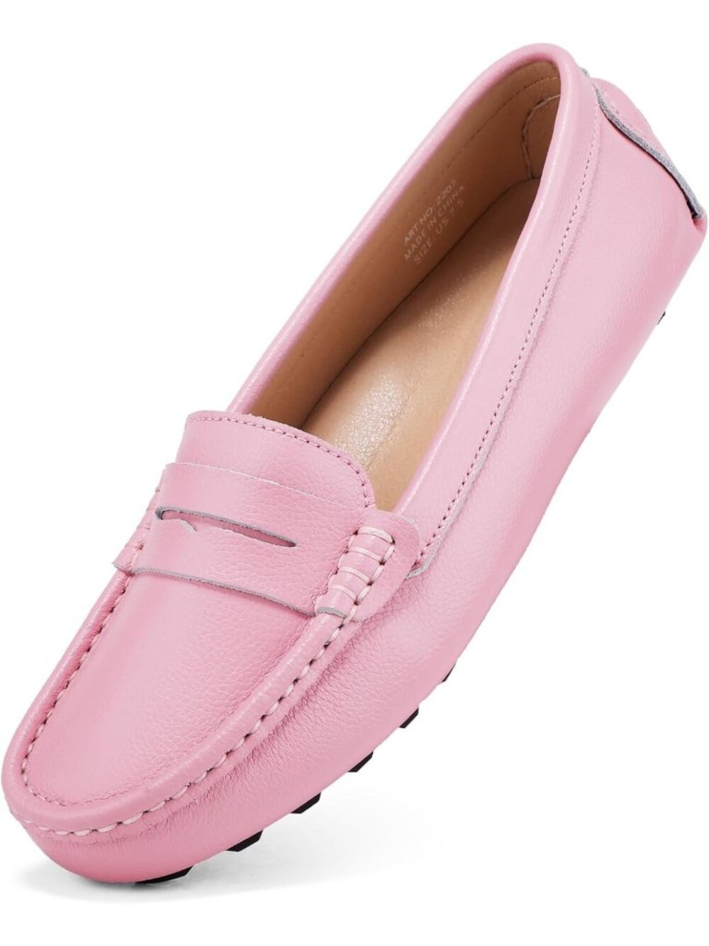Genuine Leather Penny Loafers for Women | Classic Casual Slip-On Moccasins